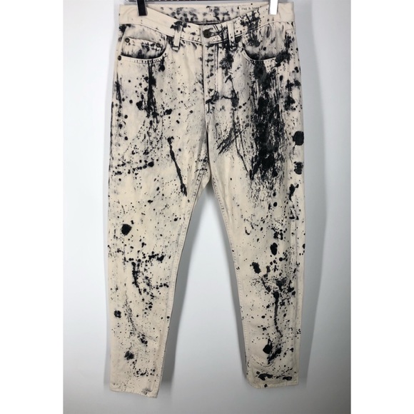 rag & bone Denim - Rag & Bone Splatter Jeans Sz 26 Bleach Ankle *Rare